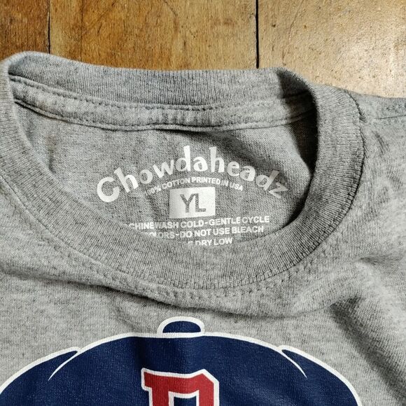 Chowdaheadz youth Large Boston Red Sox fan short sleeve shirt Papi Beard Nation - Picture 2 of 4